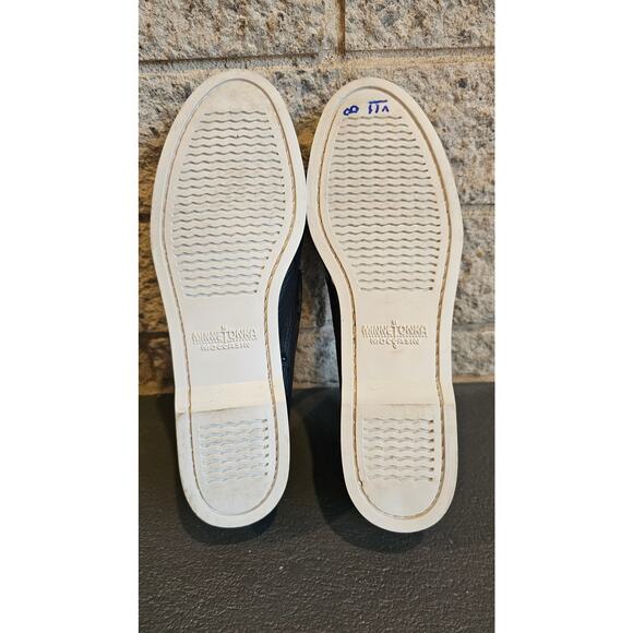 Minnetonka Thunderbird II Leather Moccasins Hand-Beaded Fringe Women Sz 8.5 - Picture 5 of 6